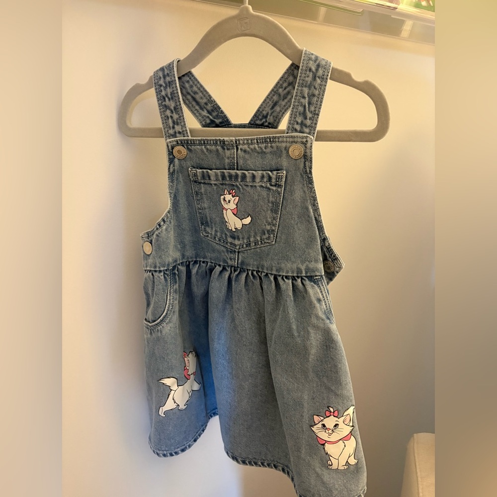 Denim marie aristocat Overall Dress for Kids - Light Blue
